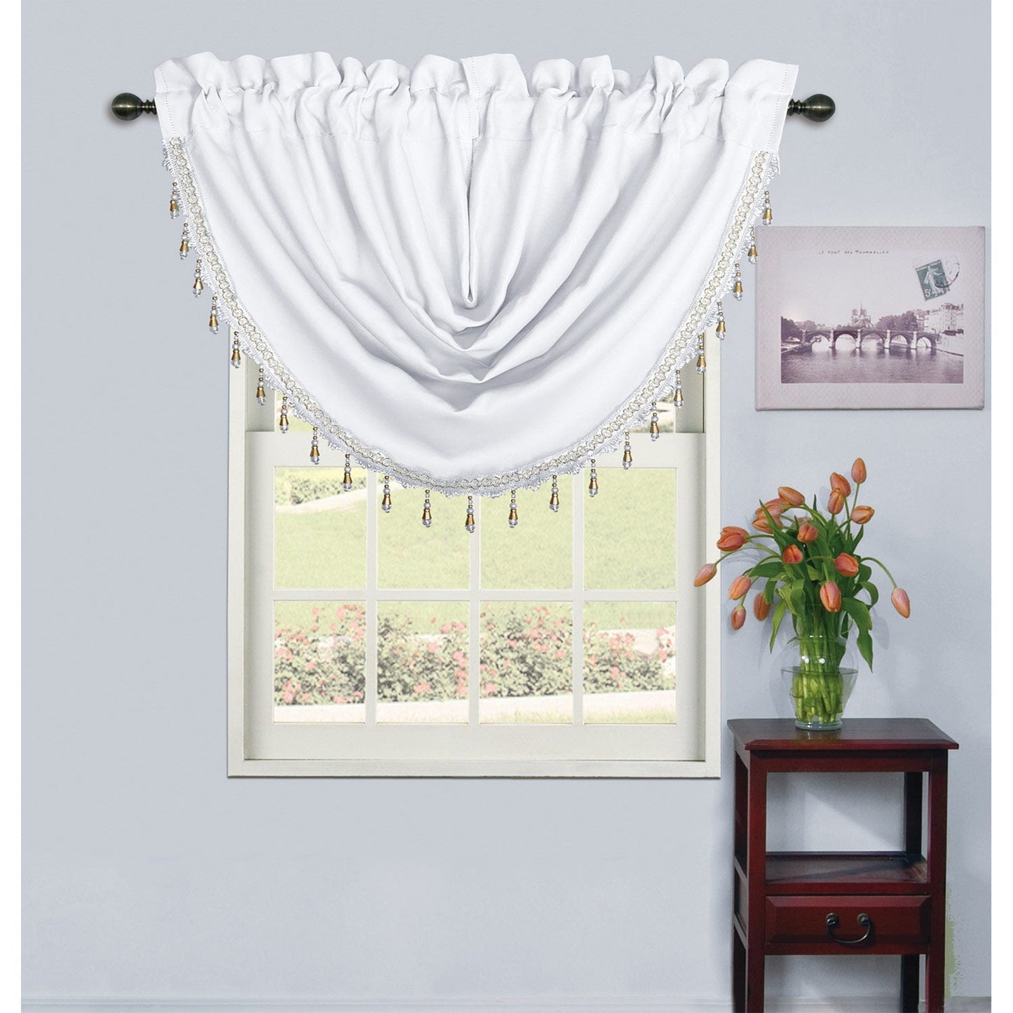 Rosario Rod Pocket Room Darkening Window Panel and Valance Treatments, All Sold Separately