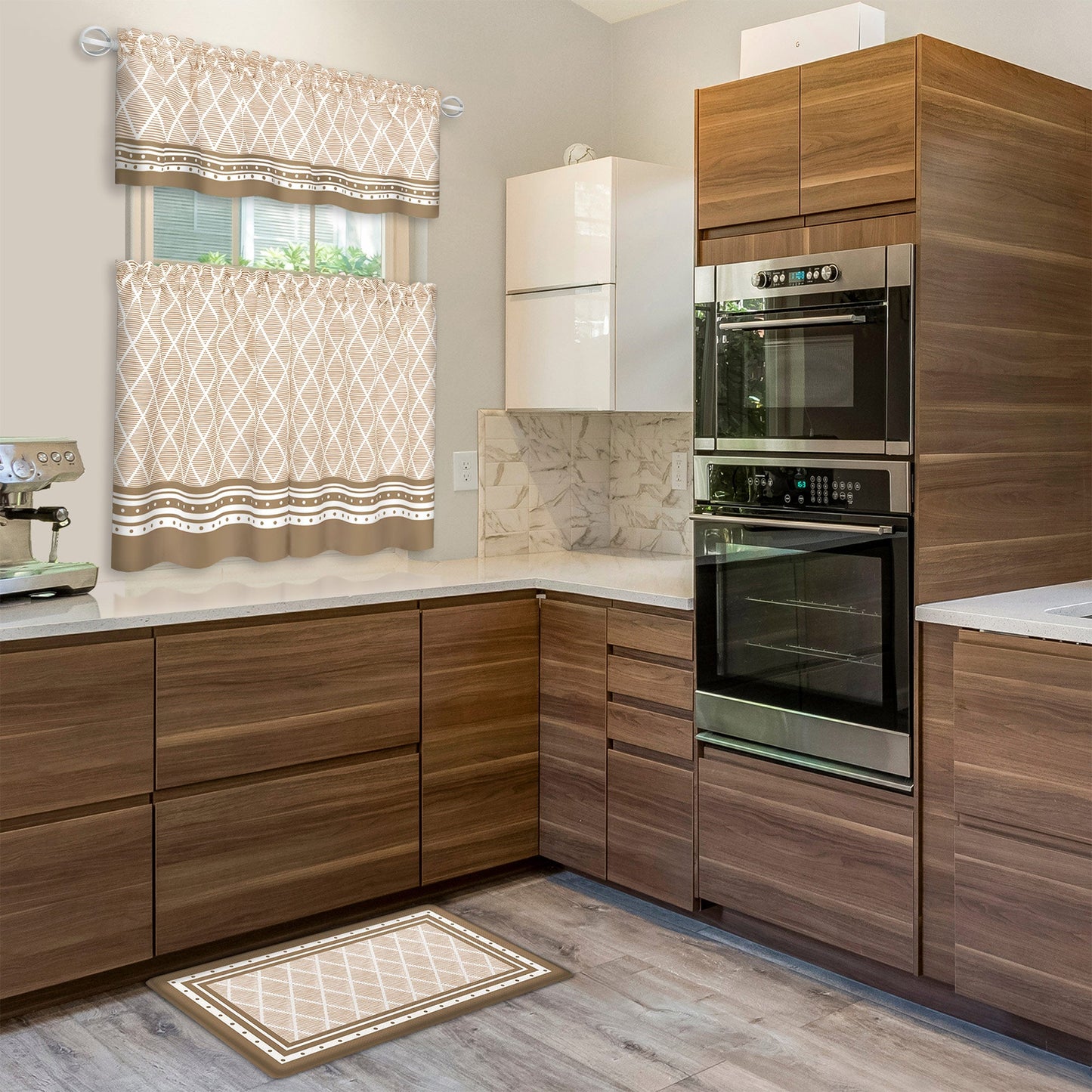 Boho Geometric Decorative Anti-Fatigue Kitchen Mat, 18x30 Inches