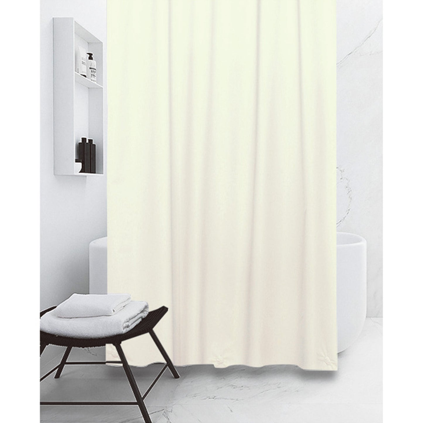 All Bath PEVA Shower Curtain Liner 12 Metal Grommets, 70x72 Inches