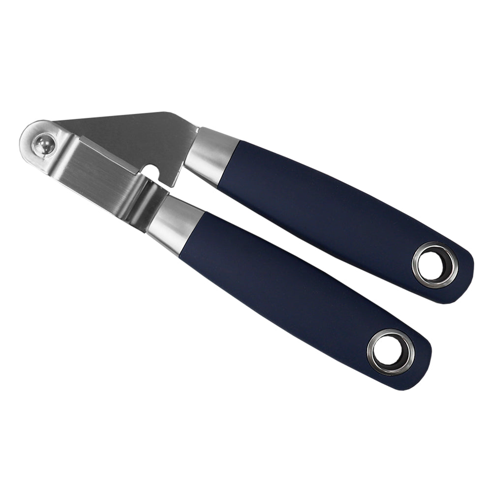 Home Basics Meridian Stainless Steel Garlic Press, Indigo