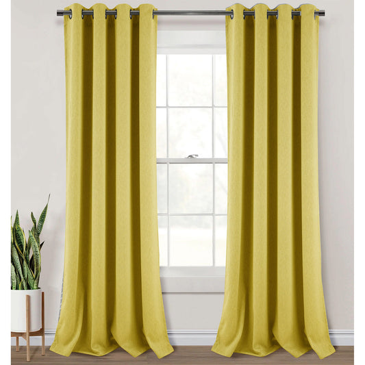 Salem Faux Linen Room Darkening Grommet Window Panel, 54x84 Inches