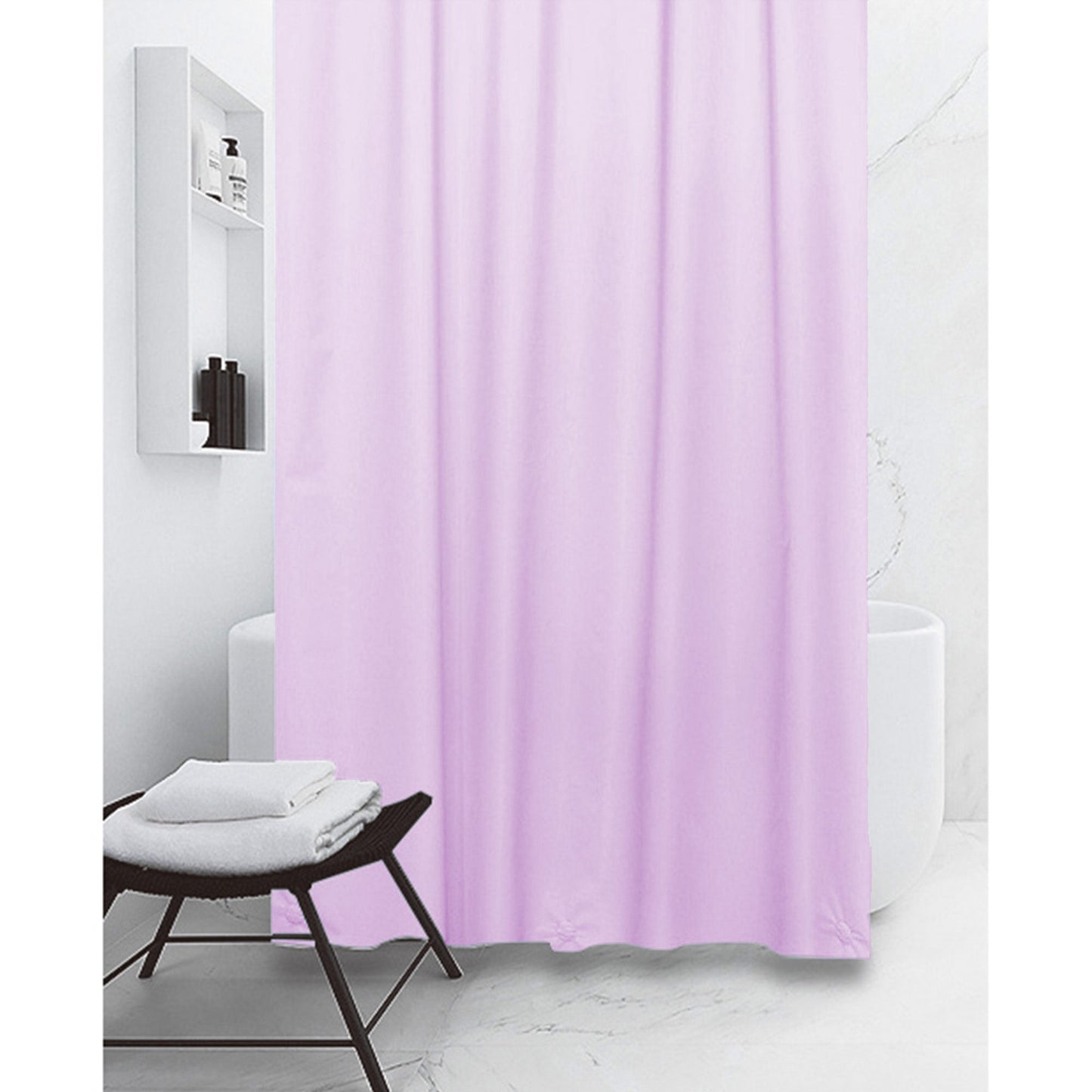 All Bath PEVA Shower Curtain Liner 12 Metal Grommets, 70x72 Inches