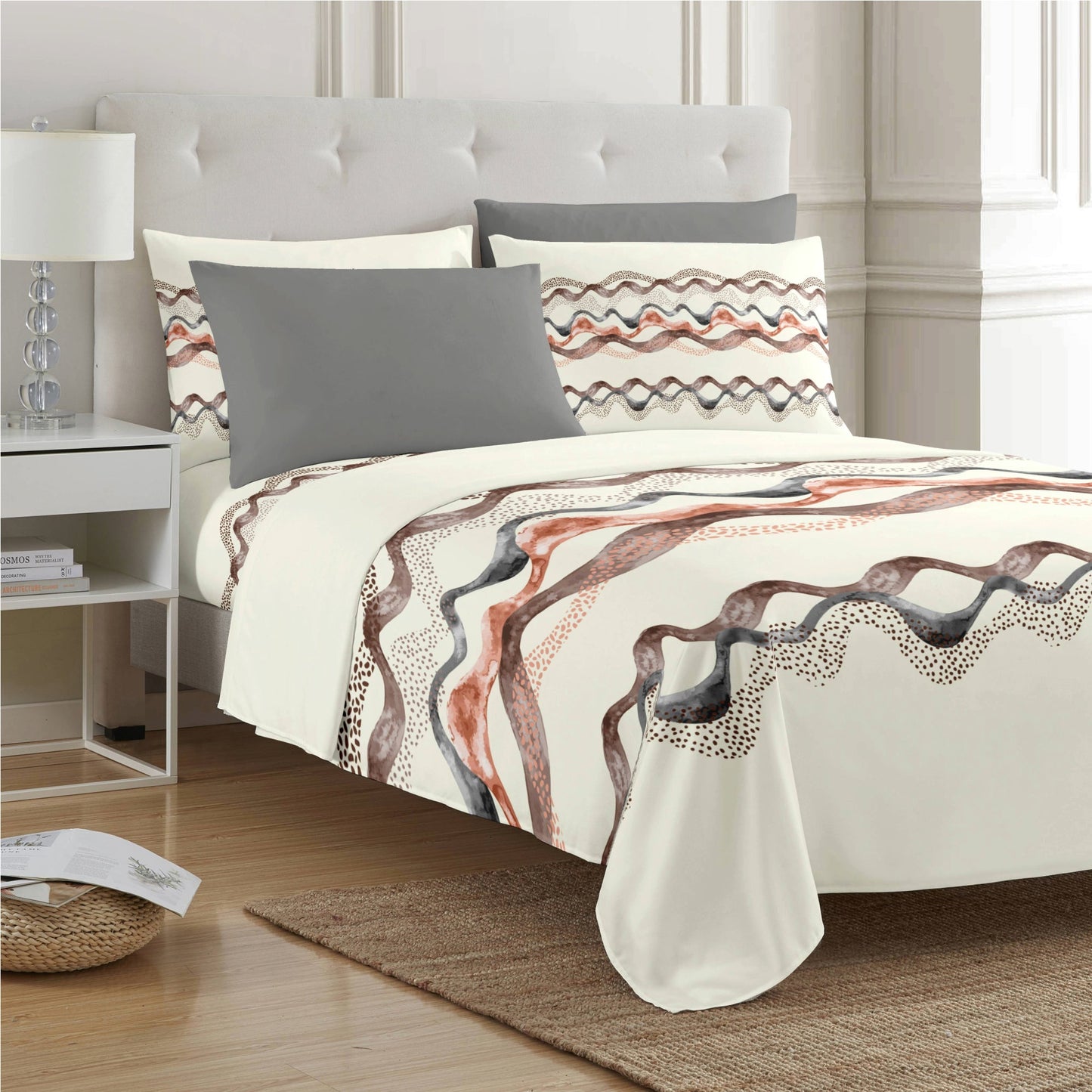 PREMIUS Zoey Soft Wrinkle-Free Microfiber Sheet Set, Beige