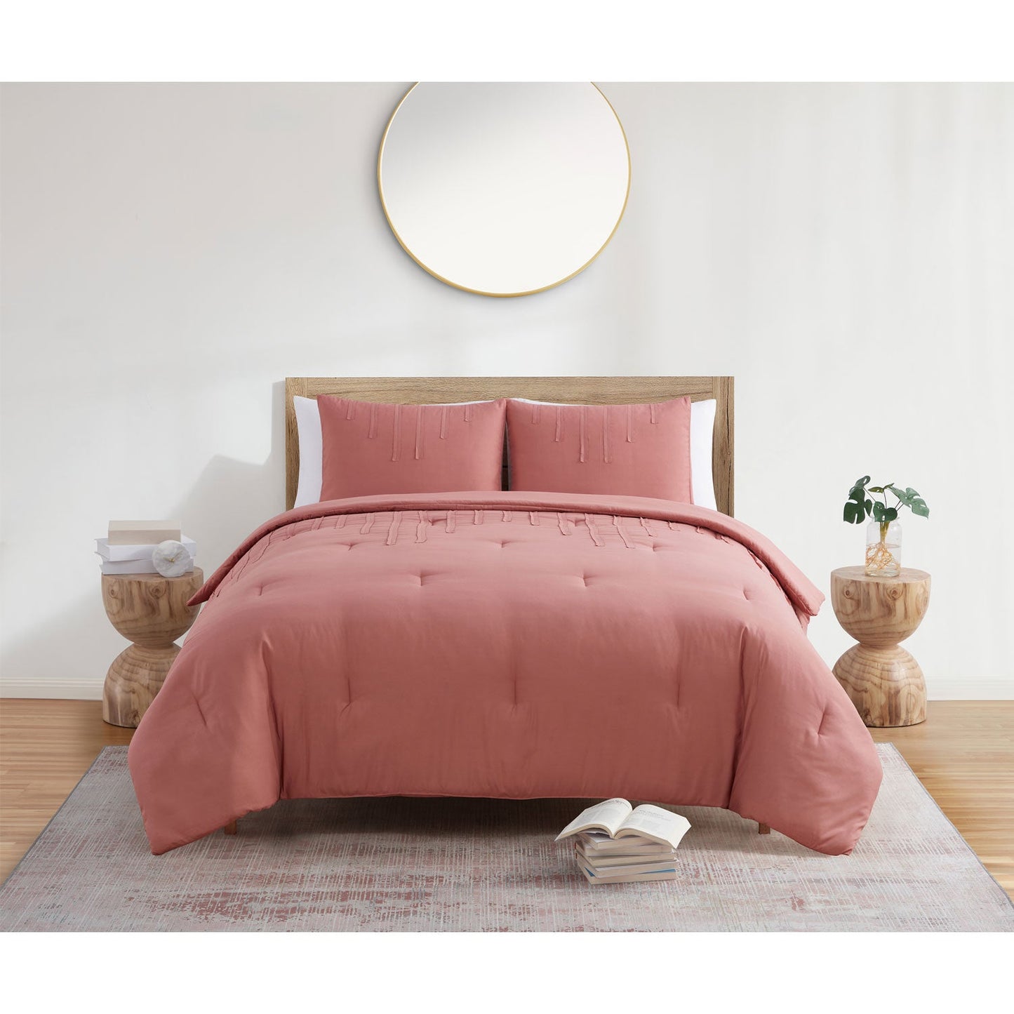 Jade + Oake Ridney Textured Stripe Soft Microfiber Comforter Set