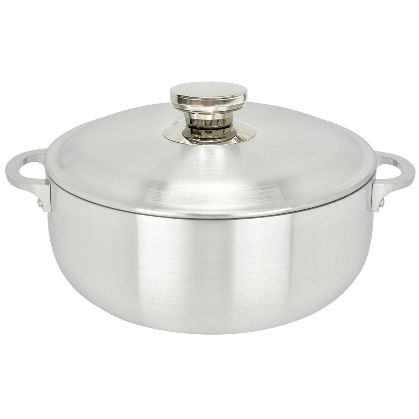Chef Pro Commercial Grade Aluminum Caldero Stock Pot, Silver, 5.1 Quarts