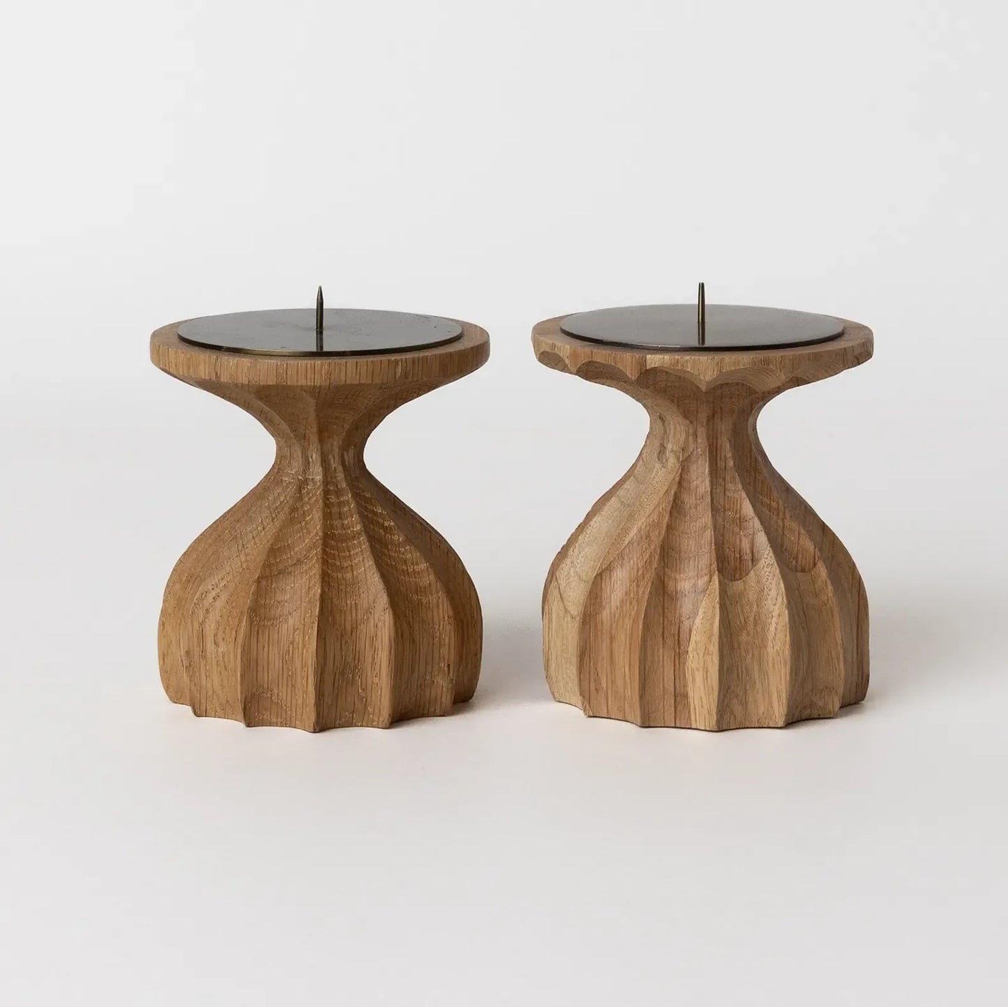 NATURAL SHORT WOOD PILLAR CANDLE HOLDER