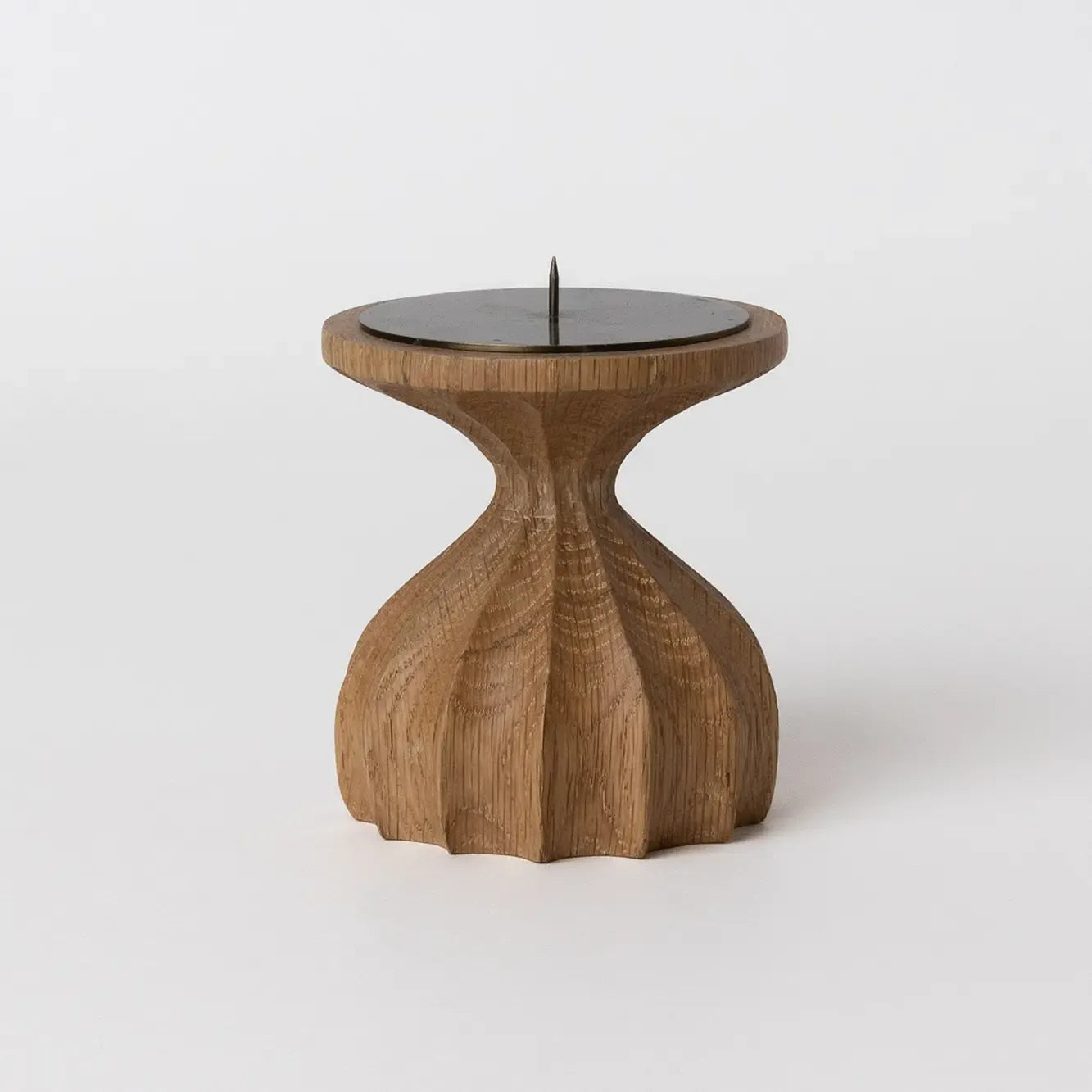 NATURAL SHORT WOOD PILLAR CANDLE HOLDER