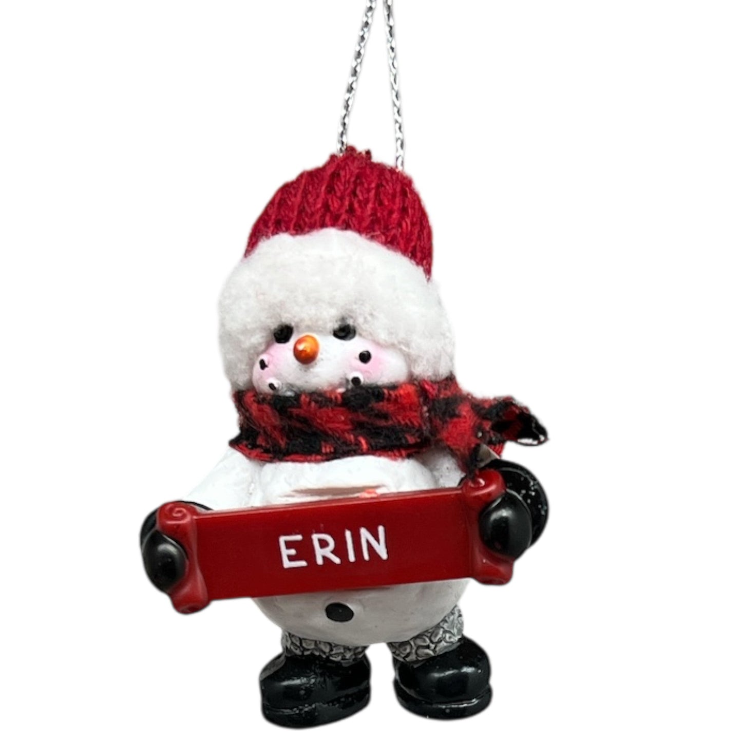 Cozy Snowman Ornament (Letters A - F) -