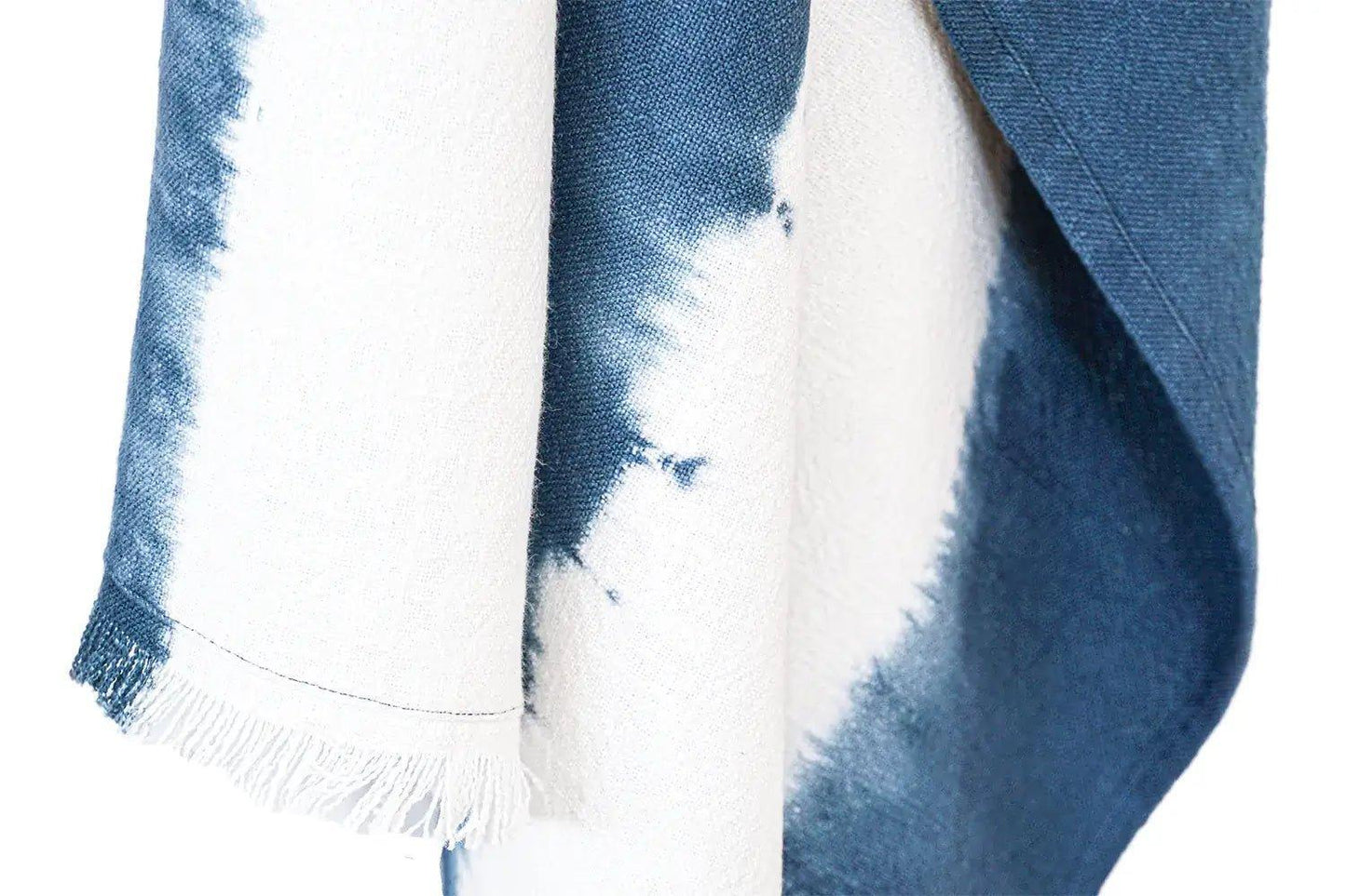 Indigo Blue Tie Dye Cotton Throw