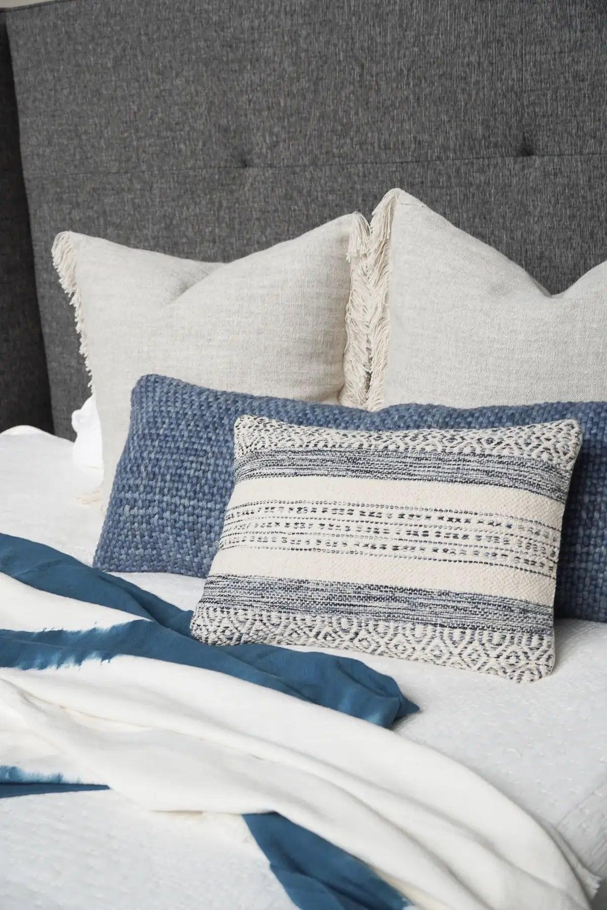 Indigo Blue Tie Dye Cotton Throw