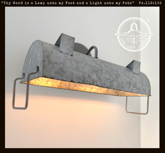 Industrial Galvanized Farmhouse Vanity Light