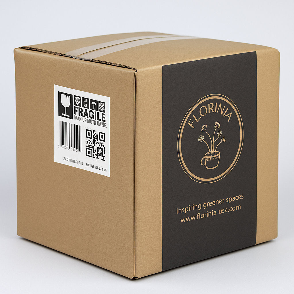 3-Piece White Stoneware Planter Pot Set with Vertical Line Texture