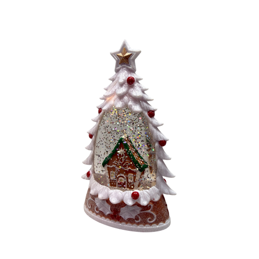Lighted Gingerbread House Water Globe