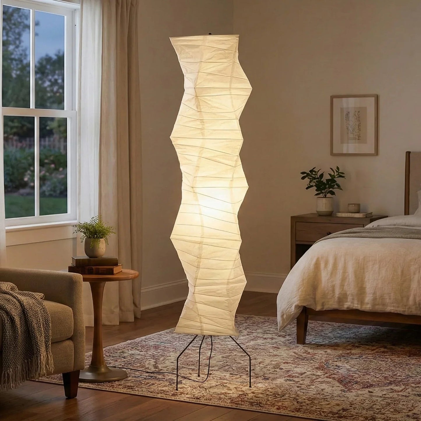 Akari Irregularly Twisted UF4-33N Floor Lamp