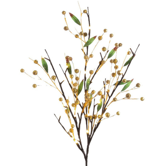 39 Inch Lighted Branch - Gold