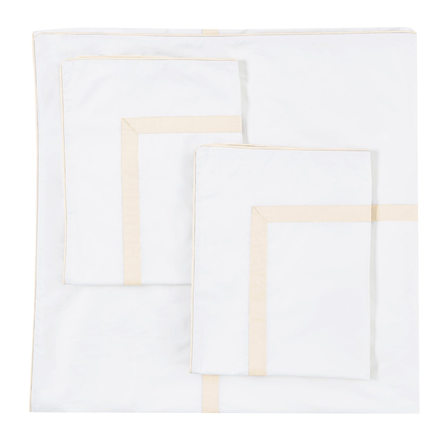 Classic Double Border Percale Cotton Duvet Set