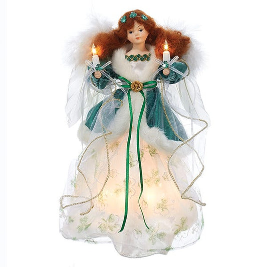 Irish Angel Lighted Treetop - 12 Inch