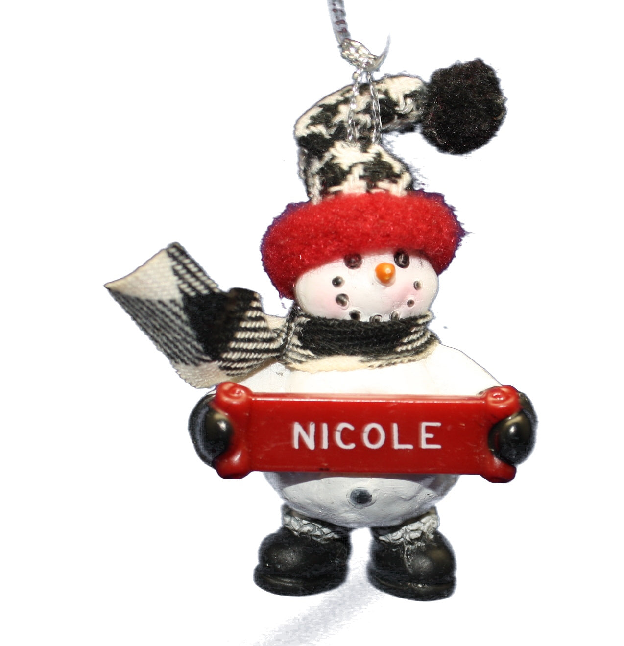 Cozy Snowman Ornament (Letters G - R) -