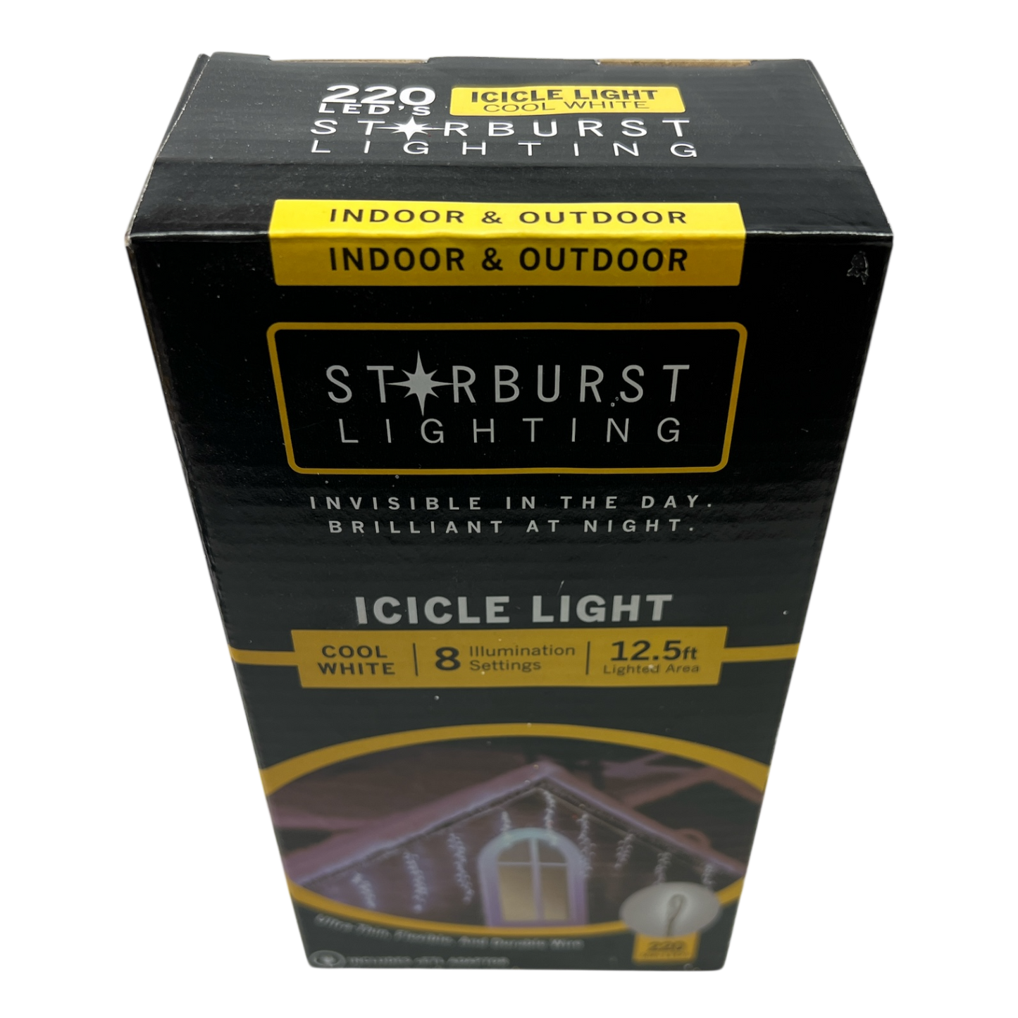 220-Light Starburst Cool White LED Icicle Light Set