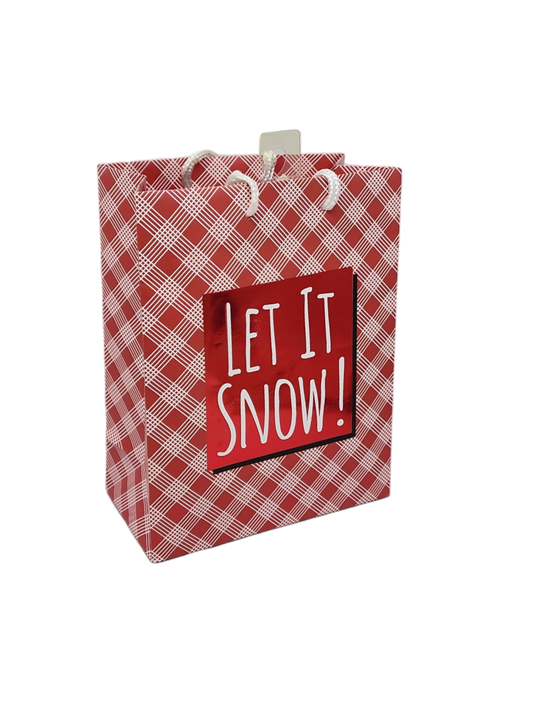Contemporary Gift Bag With Tissue - Let It Snow Medium