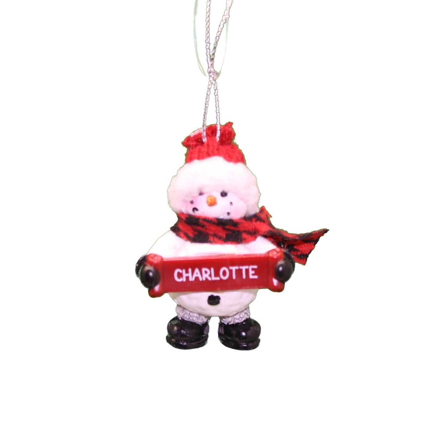 Cozy Snowman Ornament (Letters A - F) -
