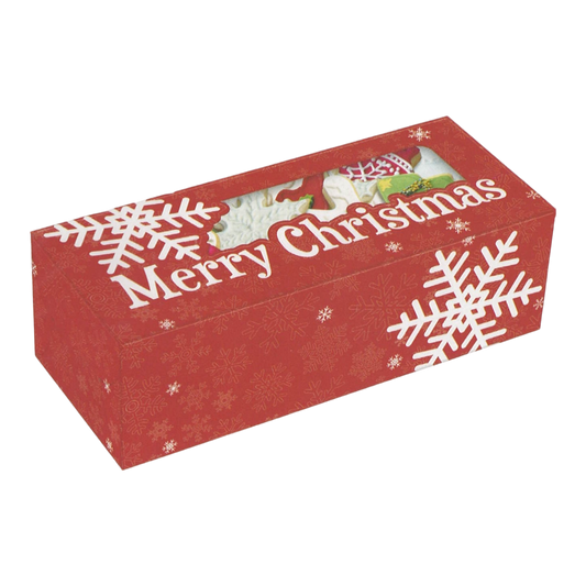 Holiday Treat Box 2 Pack - Snowflakes on Red