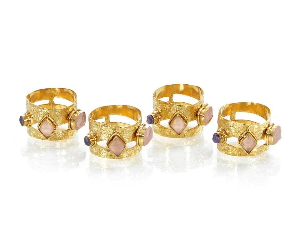 Set of Four Opulent Napkin Rings - Final Sale
