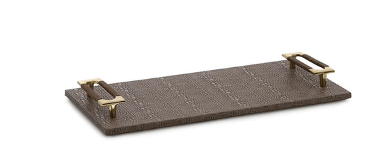 Tobacco Alligator Leather Tray