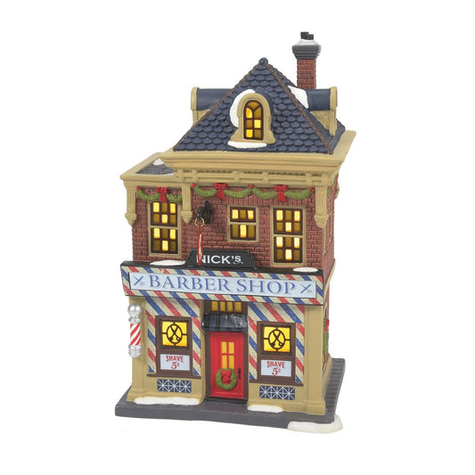 Nick's Barber Shop Lighted Building