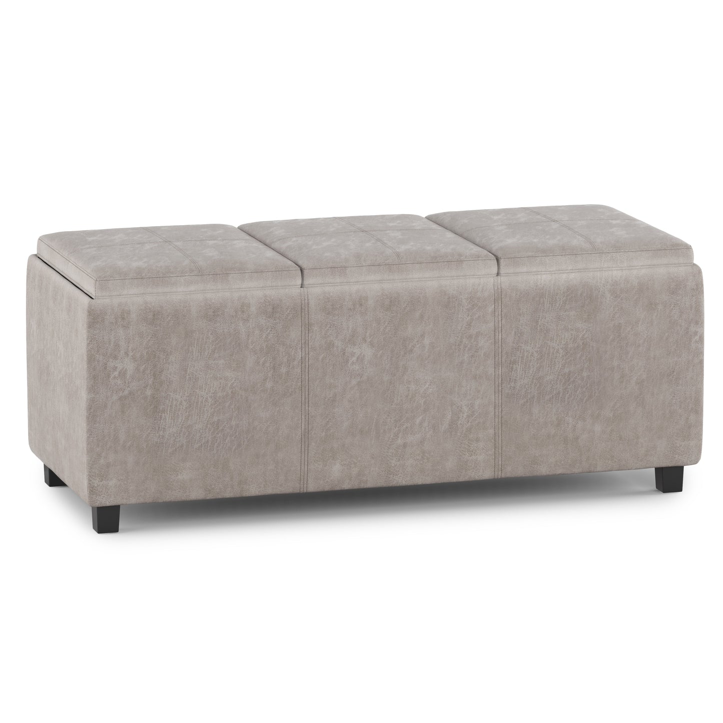Avalon 42 Inch Wide Storage Ottoman in Distressed