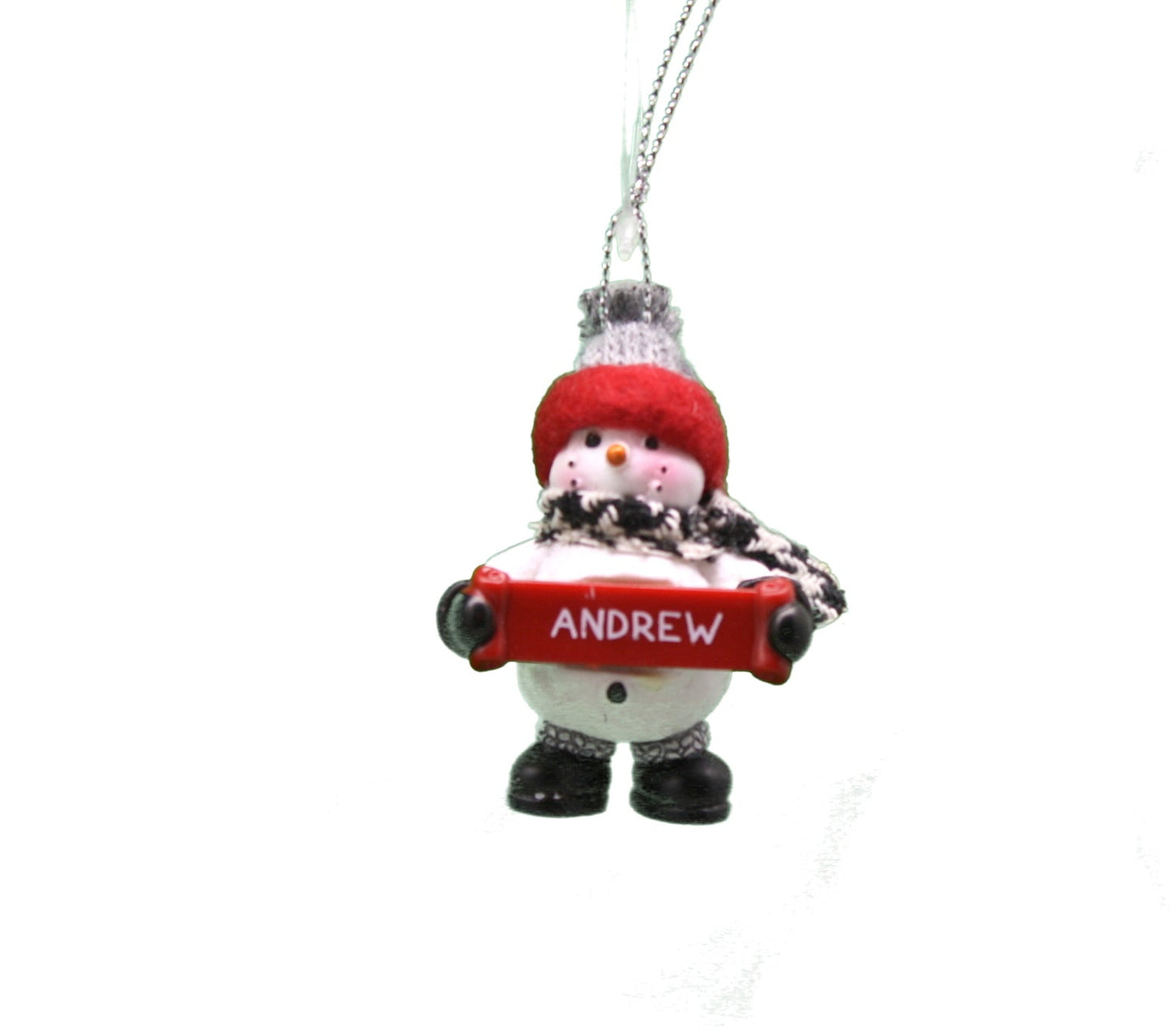 Cozy Snowman Ornament (Letters A - F) -