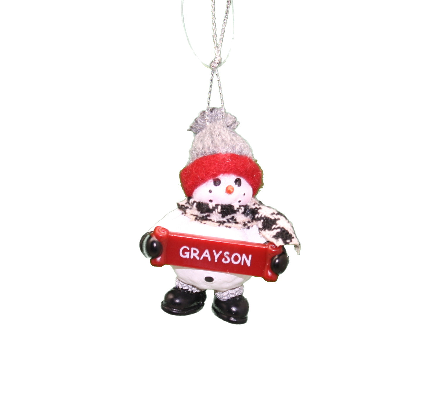 Cozy Snowman Ornament (Letters G - R) -