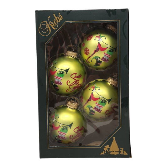 Krebs Value Glass Ornament 4 pack - Jesters and Elves