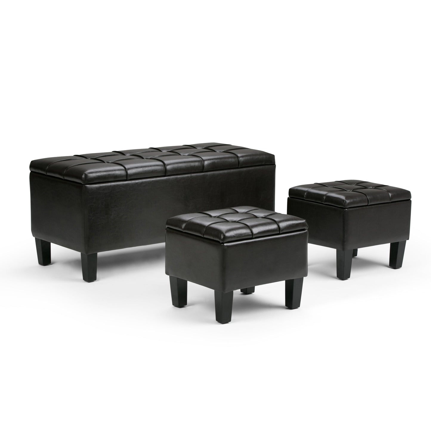 Dover 3 Piece Storage Ottoman - Tanners