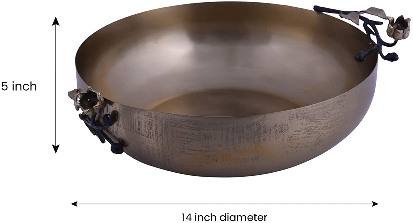 Gold Serving Bowls - Small & Large Stainless Steel Food Safe Set