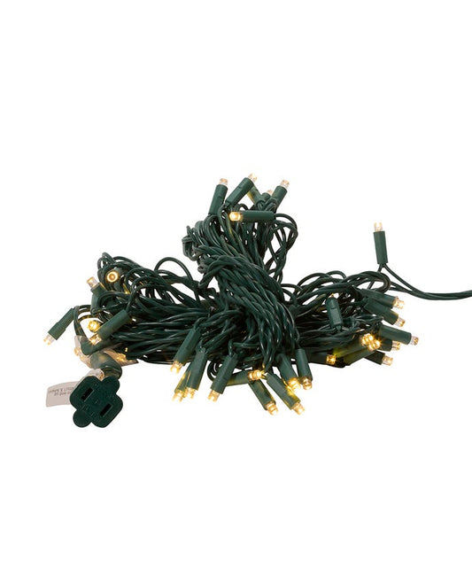 50-Light 5mm Cool White LED Green Wire Light Set