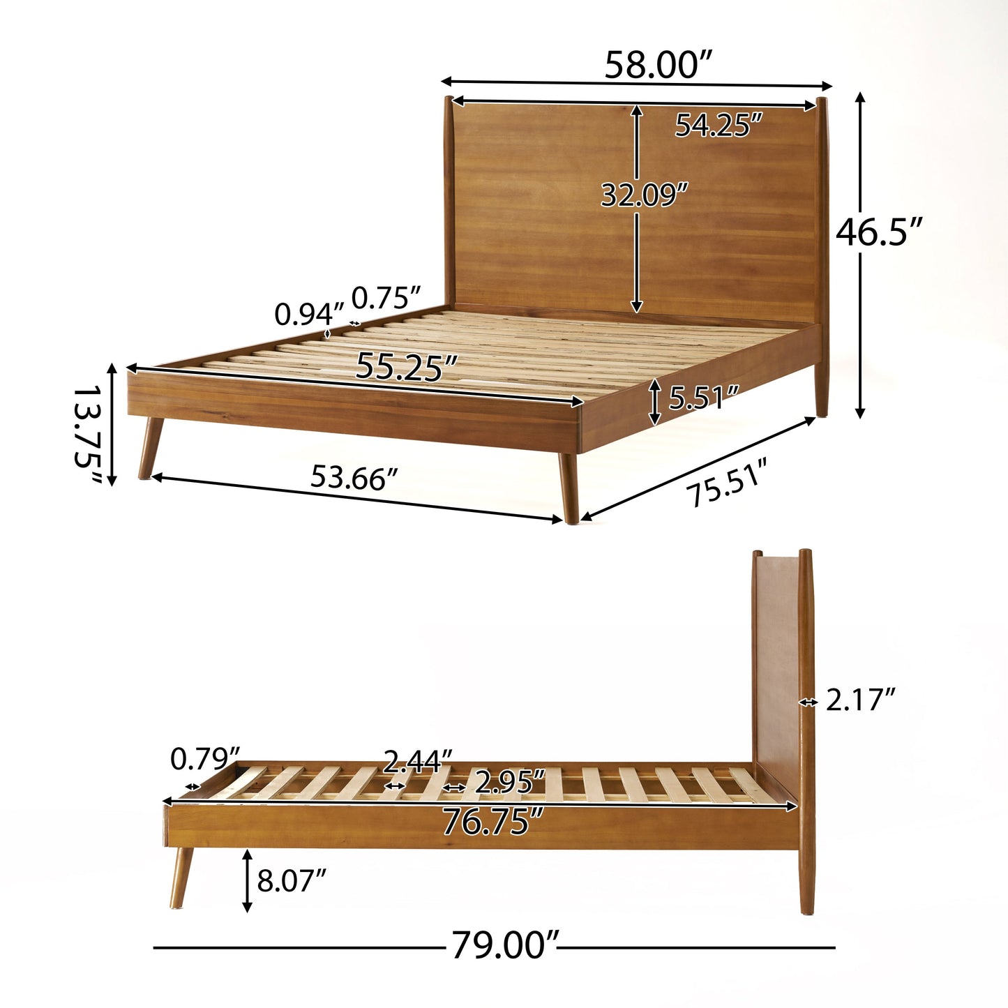 Cohron Solid Wood Platform Bed (Full Bed)