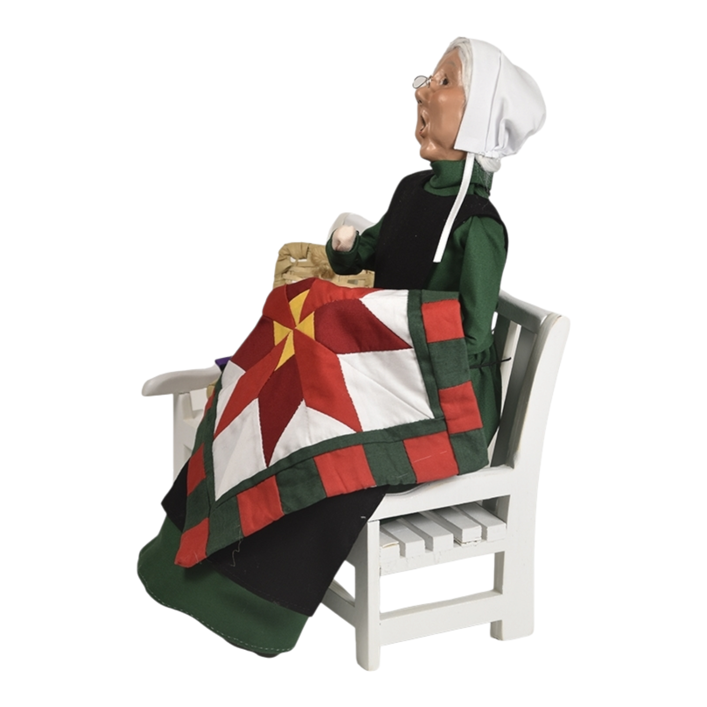 Amish Grandmother on Bench