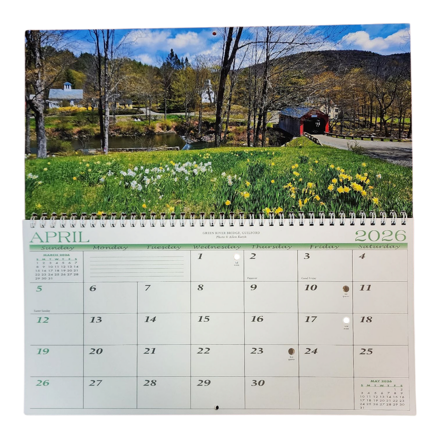 2026 Covered Bridges Panoramic Wall Calendar