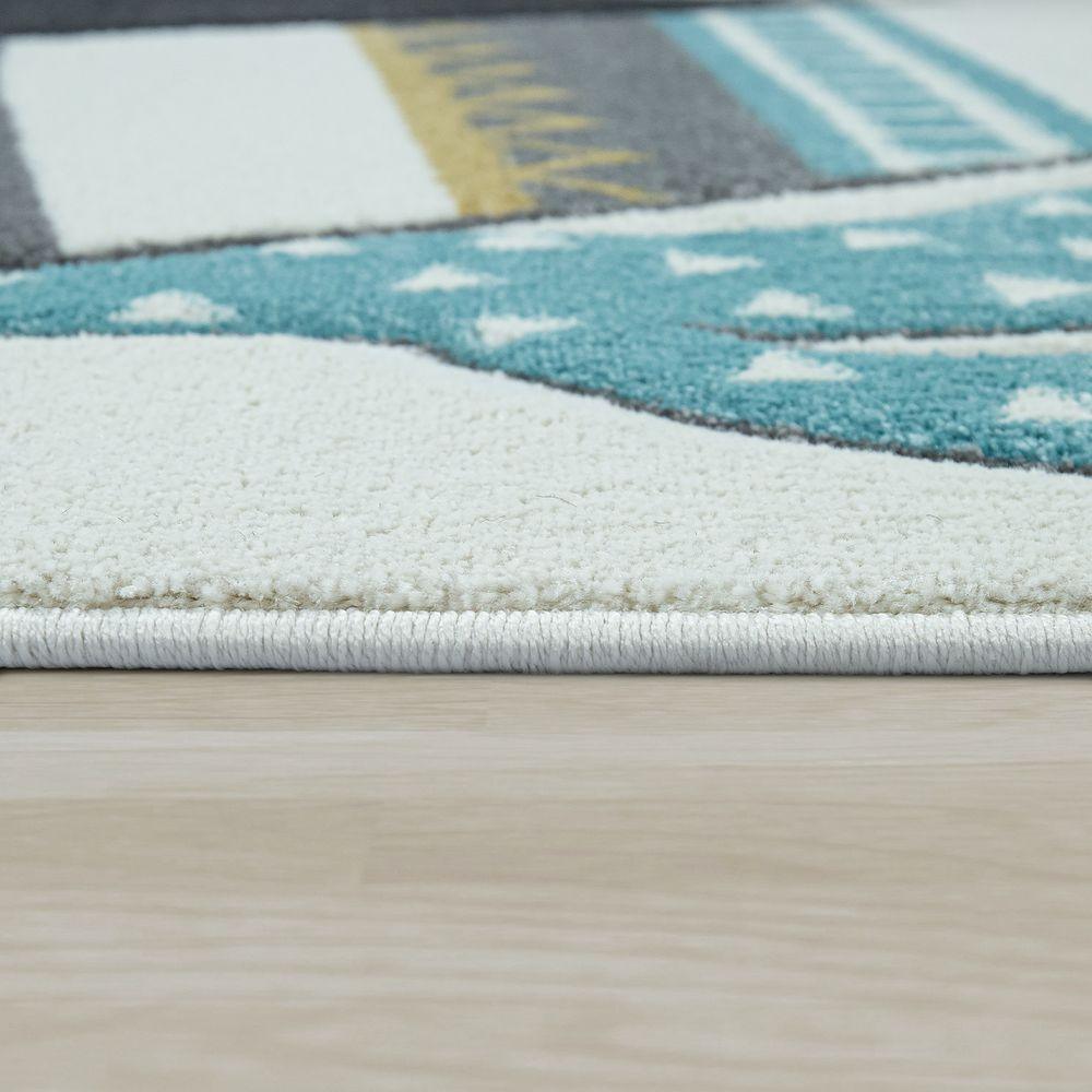 Kids Rug Modern Pastel Colors Teepee Tent in Desert 3D