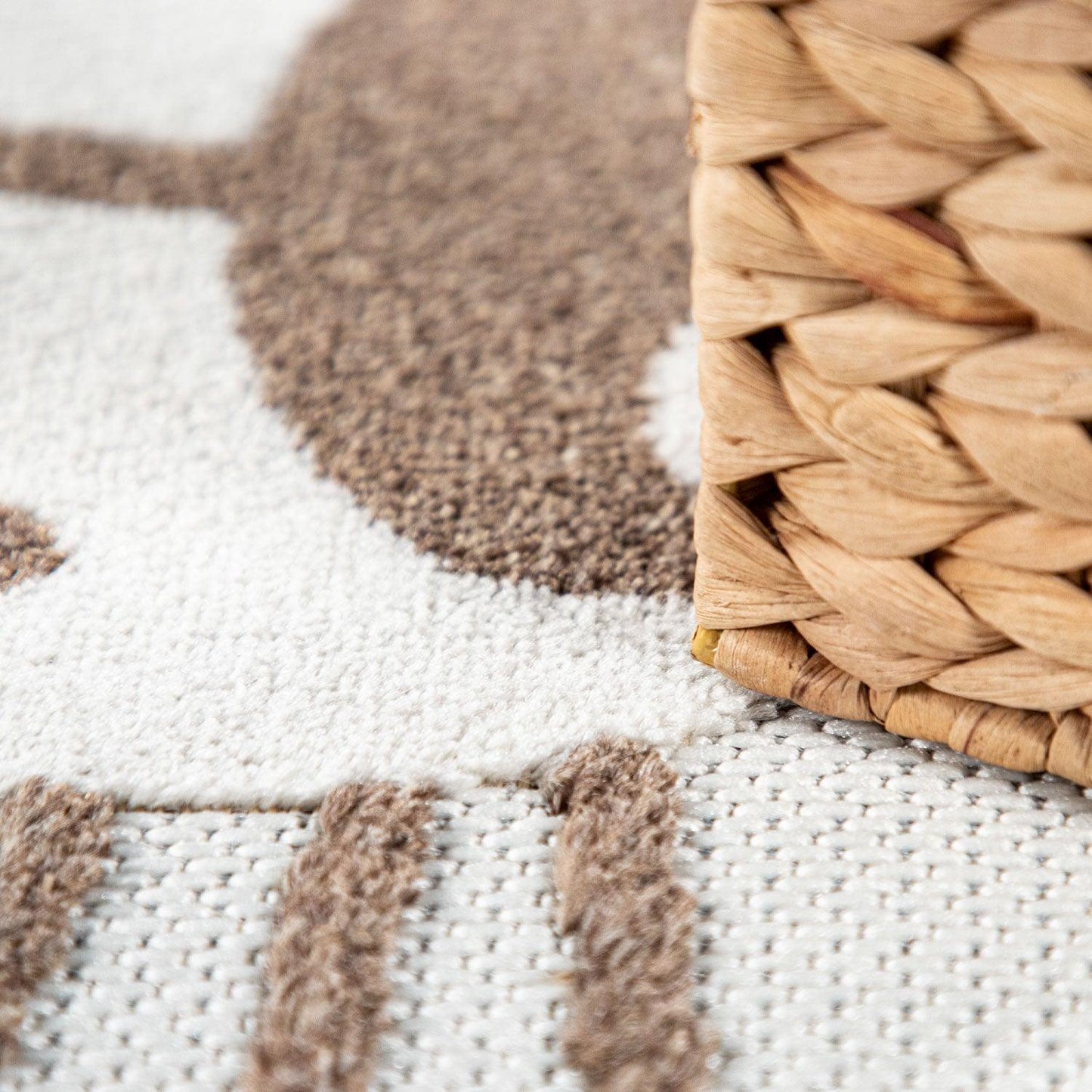 Kids Rug Tweet Happy Lion Play-Mat in Beige