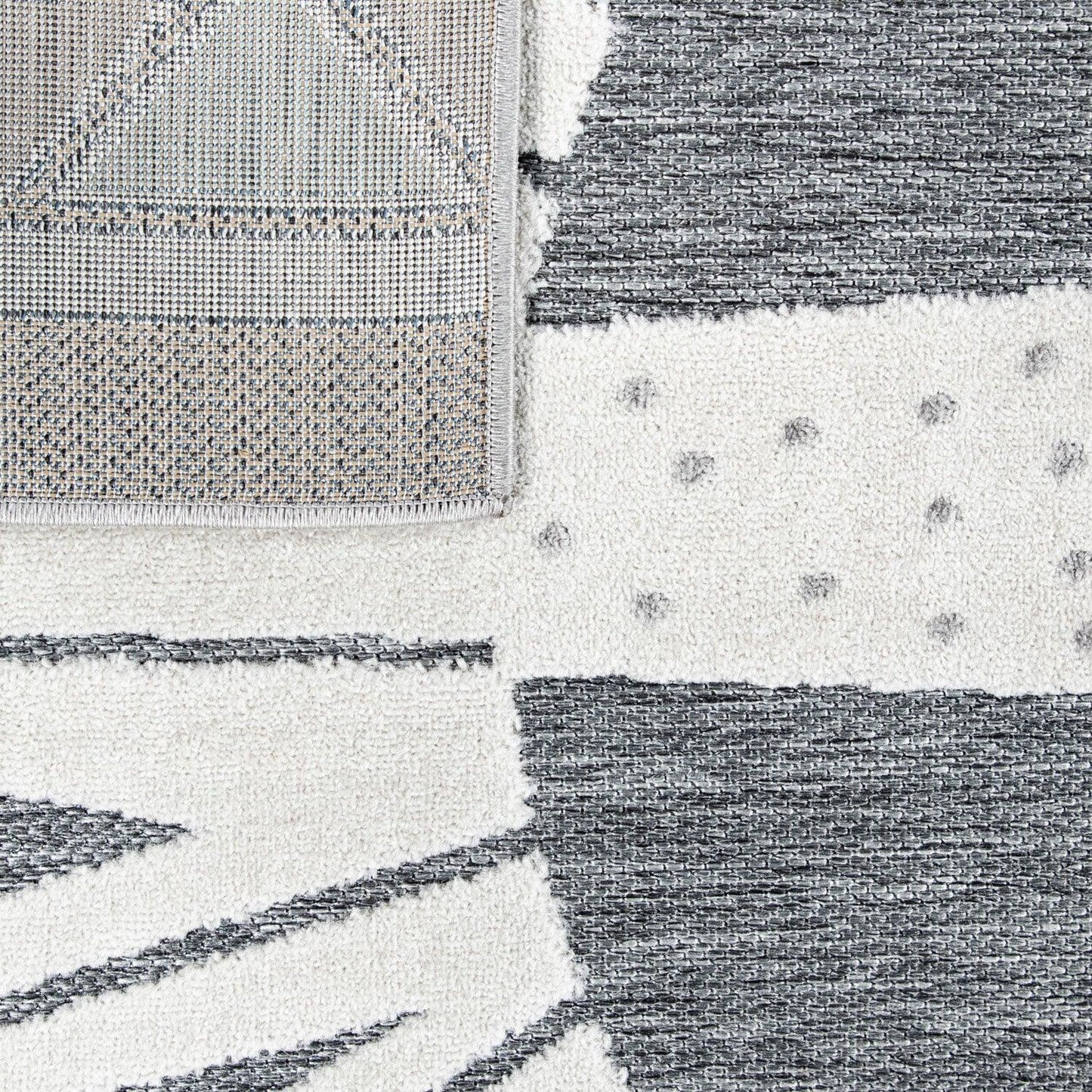 Kids Rug Tweet Happy Lion Play-Mat in Mottled Grey