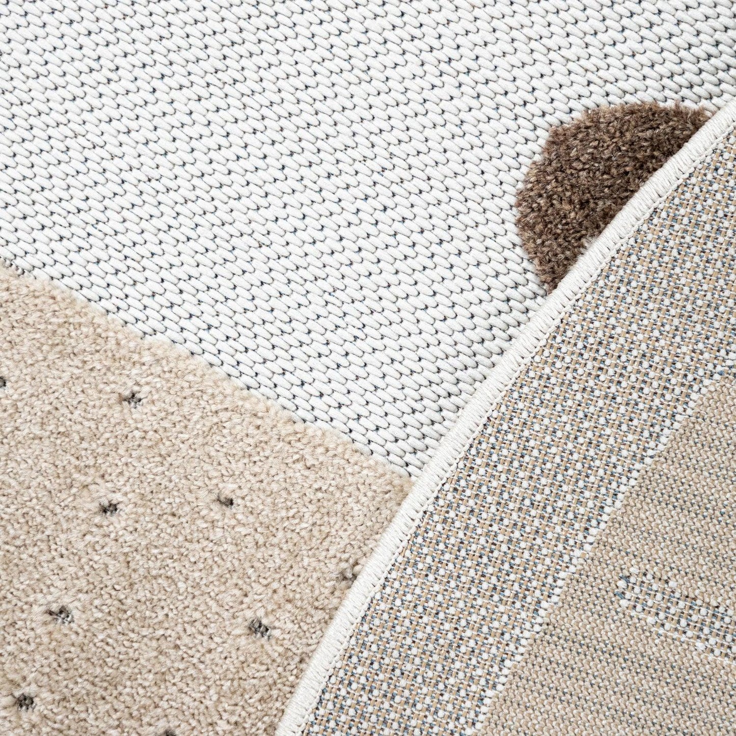 Kids Rug Tweet Happy Lion Play-Mat Round in Beige