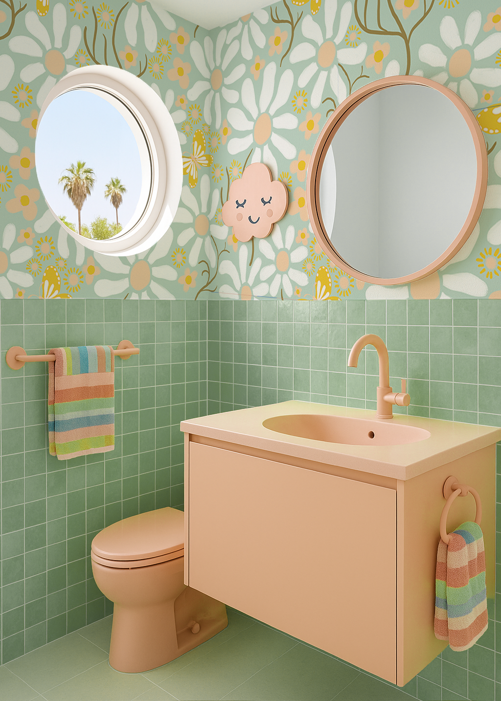 Spring Daze Wallpaper, mint