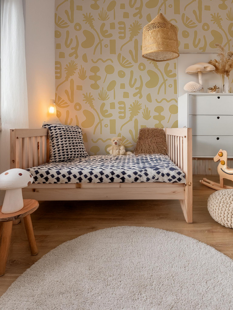 Pool Side Wallpaper, tan and lemon