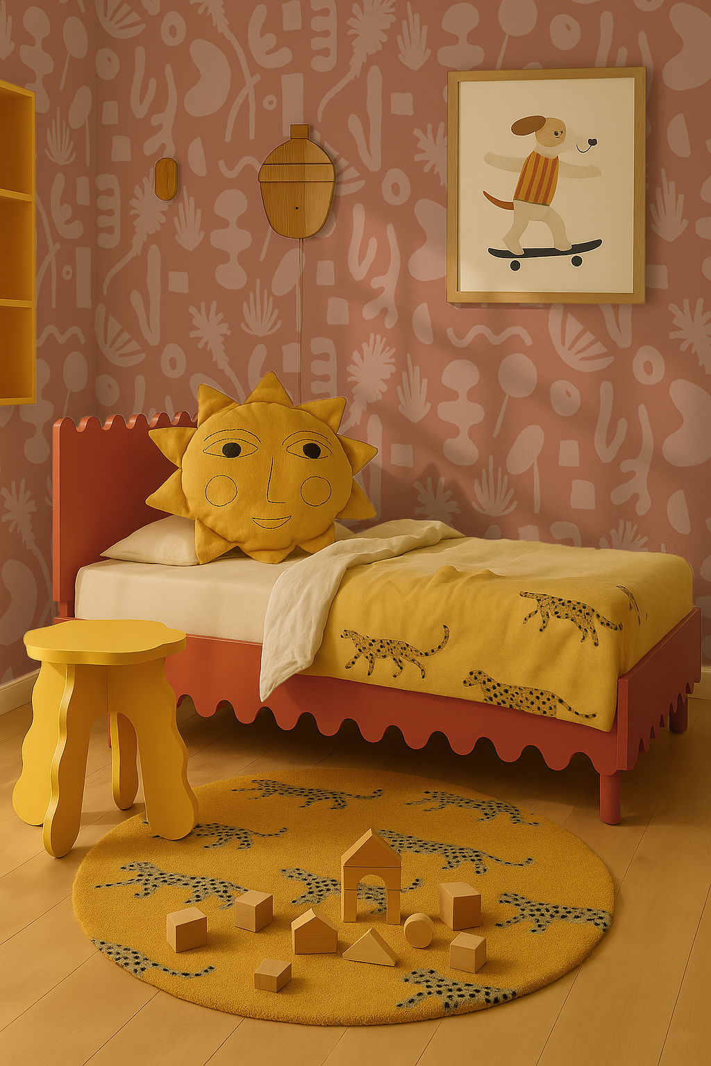 Pool Side Wallpaper, terra cotta