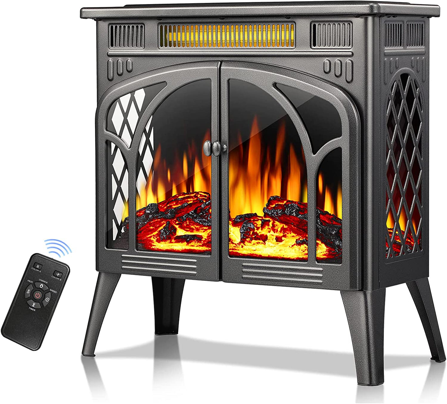 25 Inches 3D Infrared  Free Standing Electric Fireplace Stove S230B