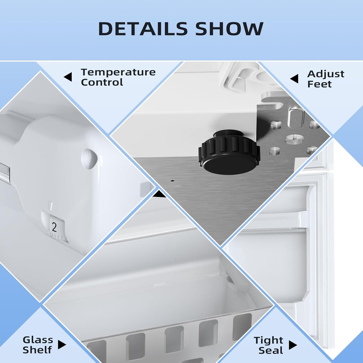 Kismile 3.2 Cu.Ft,Mini Refrigerator with Freezer F5887