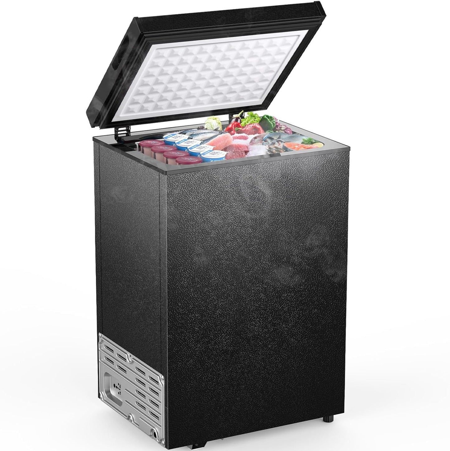 Kismile 7.0/3.5 Cubic Feet Chest Freezer with Removable Basket Free Standing