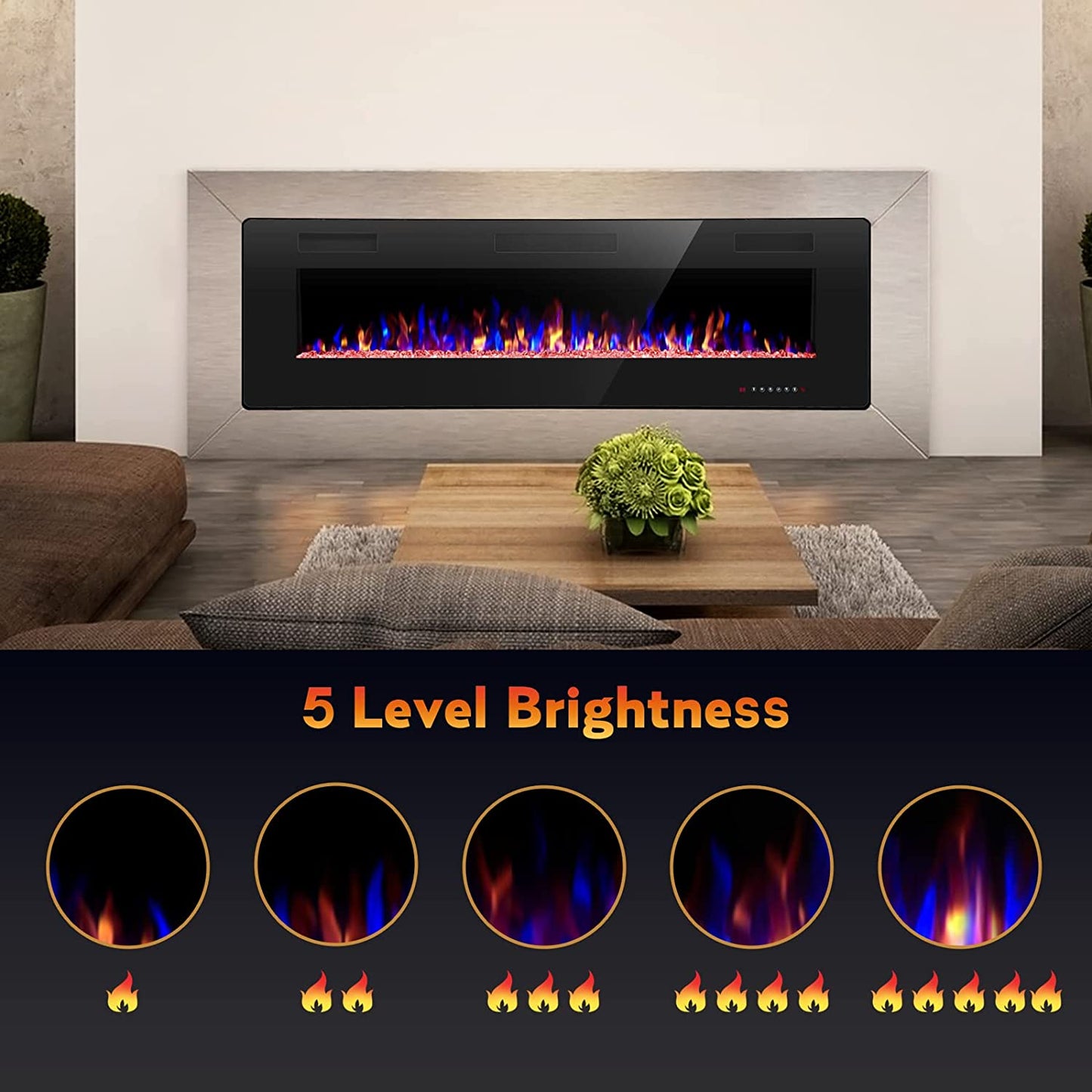 Electric Fireplace Recessed and Wall Mounted,830C3,836C3,842C3,850C3,860C3,868C3